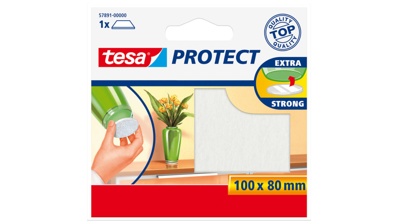 Beschermvilt tesa® Protect anti-kras  80mmx100mm wit
