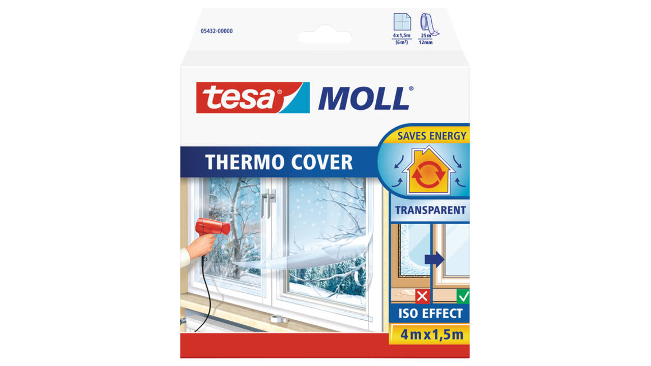 Isolatiefolie tesamoll® Thermo Cover tbv ramen 1,5x4m transparant