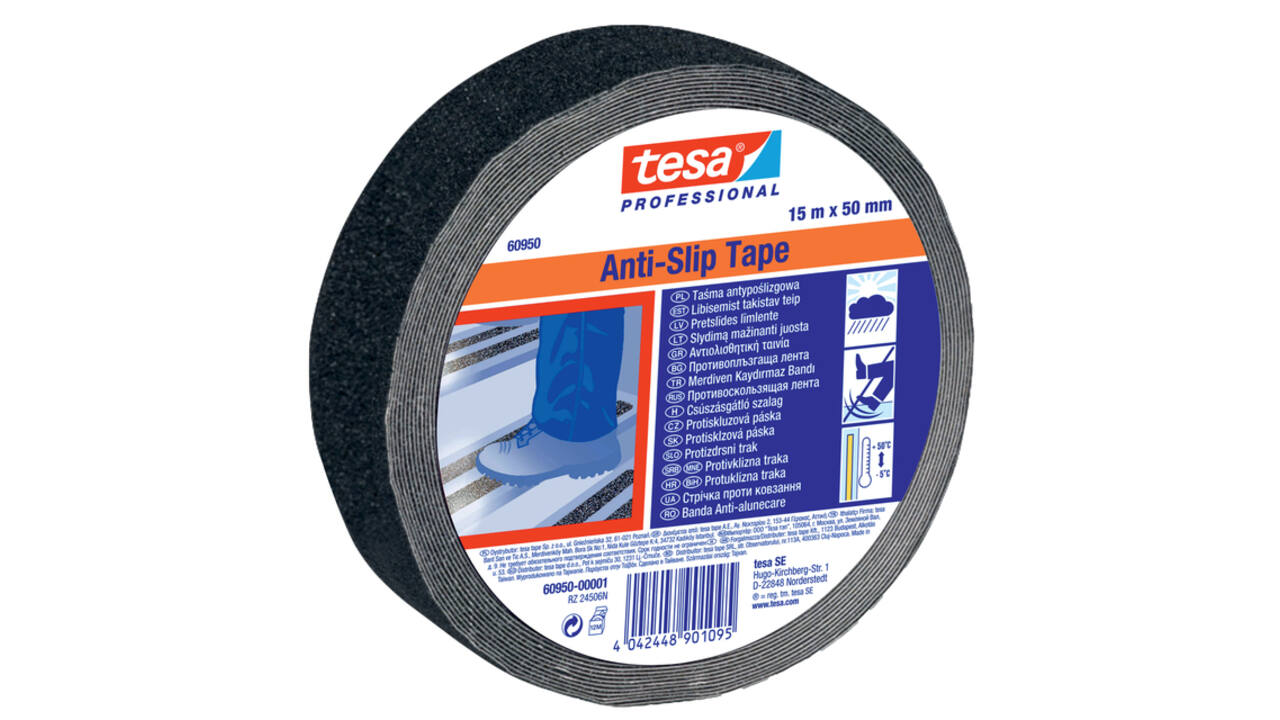 Antisliptape tesa® Professional 60950 50mmx15m zwart