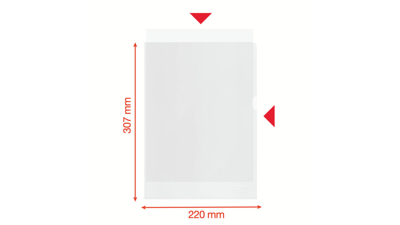 Insteekmap L-model Esselte A4 100% gerecycled 0.10mm transparant 100 stuks