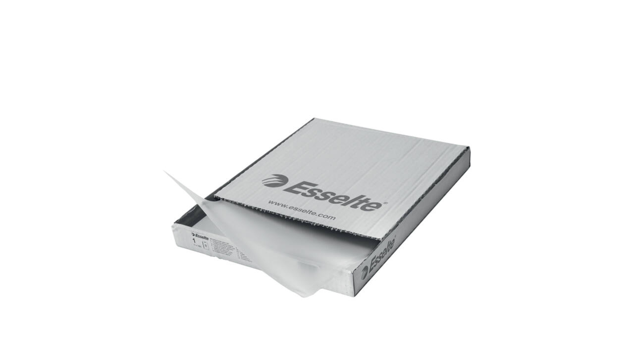 Insteekmap L-model Esselte A4 100% gerecycled 0.10mm transparant 100 stuks