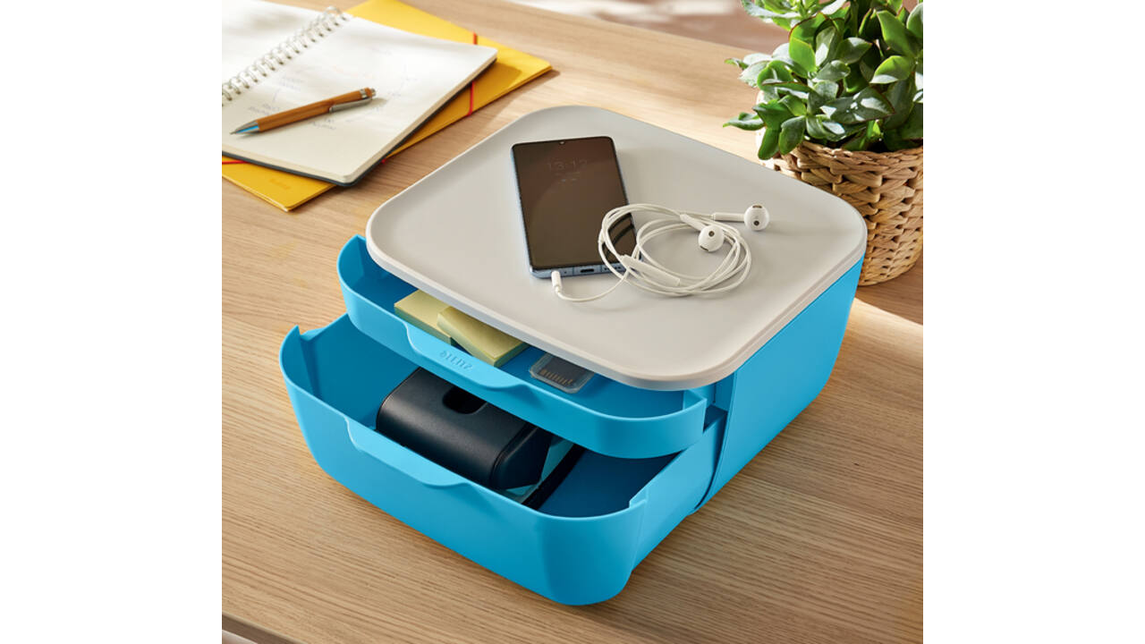 Ladenblok Leitz Cosy 2 laden blauw