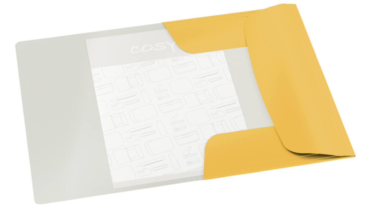 Elastomap Leitz Cosy A4 3-kleps geel