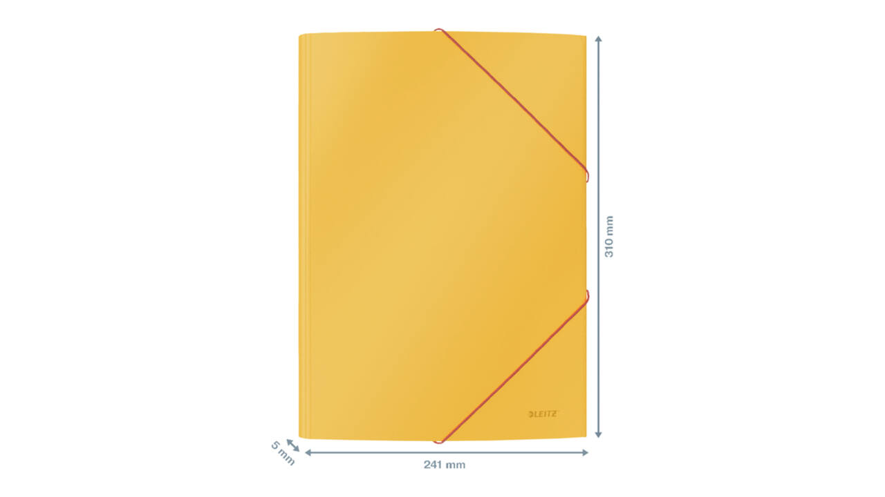 Elastomap Leitz Cosy A4 3-kleps geel