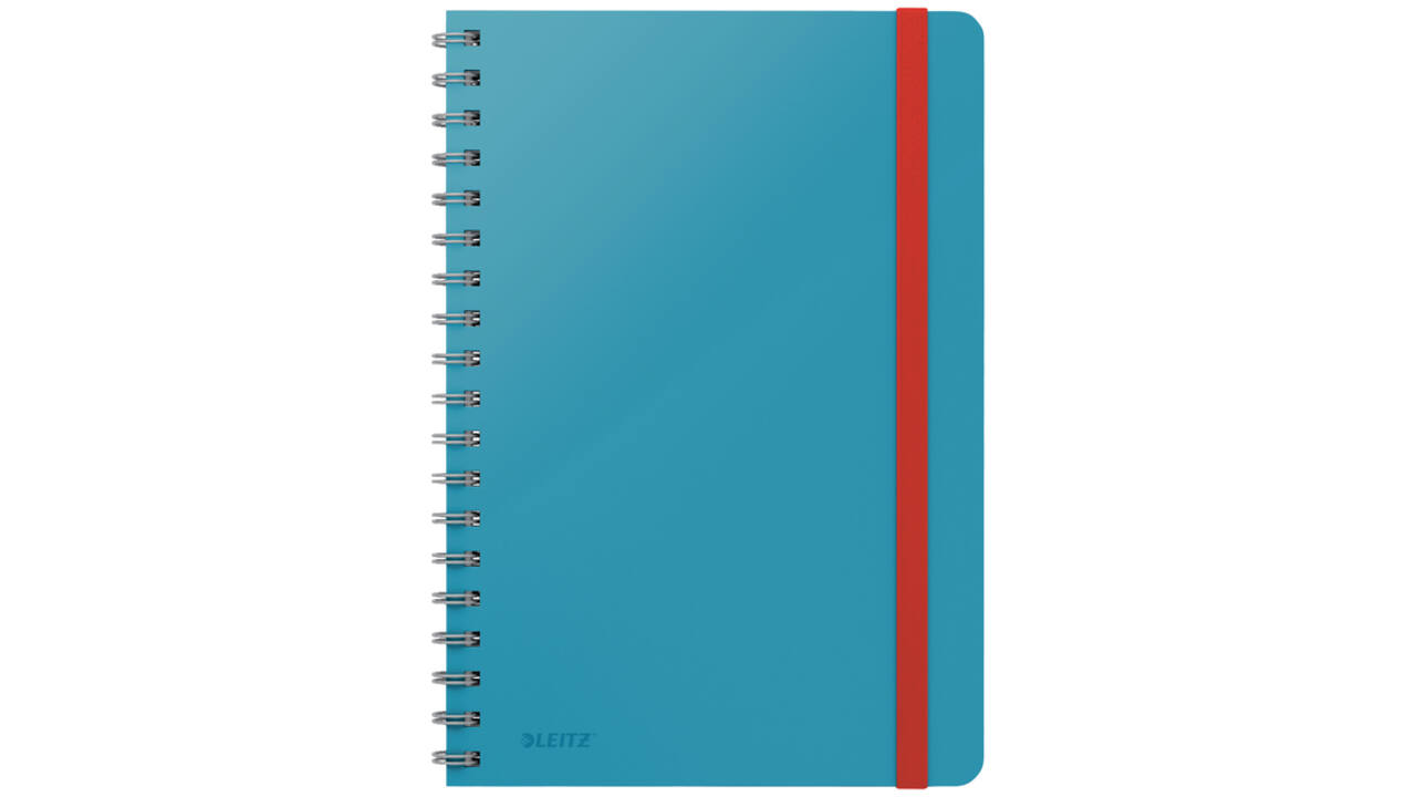 Notitieboek Leitz Cosy B5 160blz 100gr spiraal lijn blauw