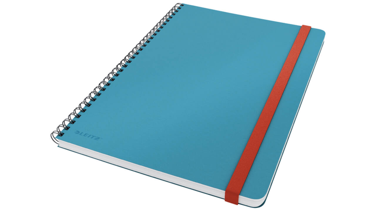 Notitieboek Leitz Cosy B5 160blz 100gr spiraal lijn blauw