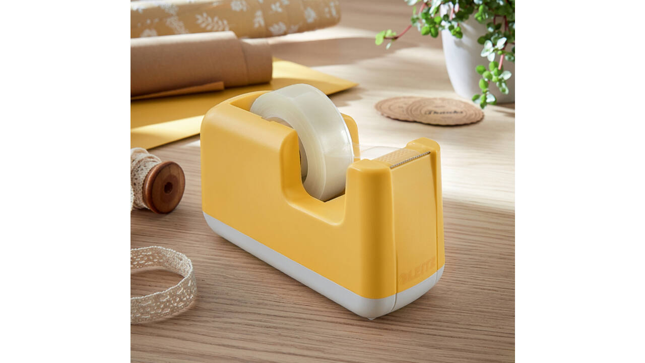 Plakbandhouder Leitz Cosy geel