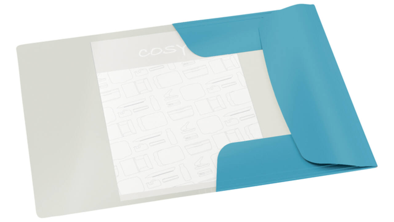 Elastomap Leitz Cosy A4 3-kleps blauw