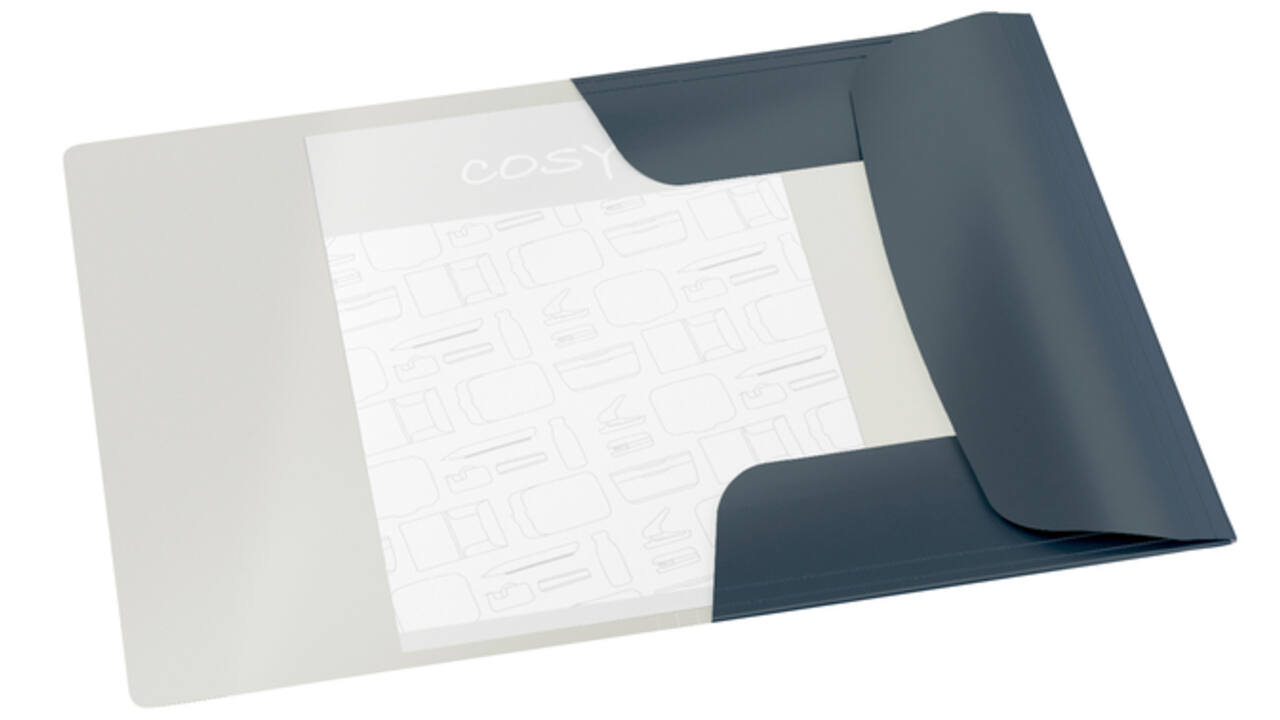 Elastomap Leitz Cosy A4 3-kleps grijs