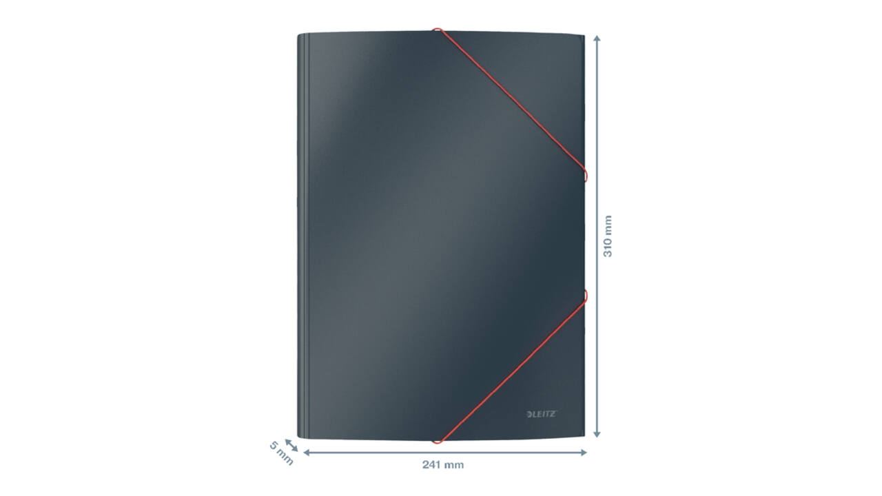 Elastomap Leitz Cosy A4 3-kleps grijs