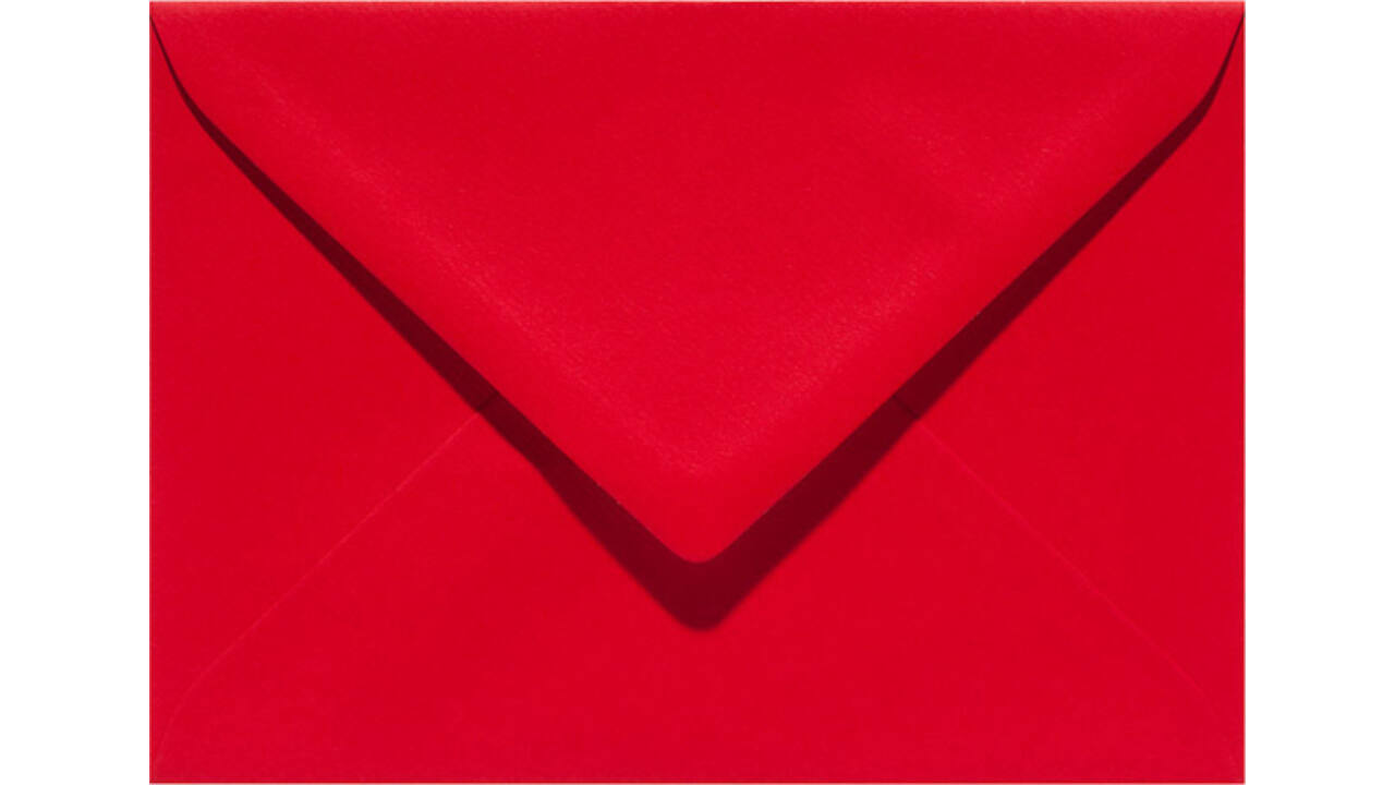 Envelop Papicolor EA5 156x220mm rood pak à 6 stuks
