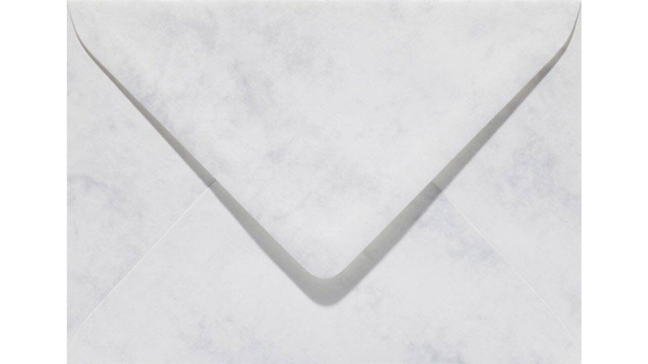 Envelop Papicolor EA5 156x220mm marmer grijswit pak à 6 stuks