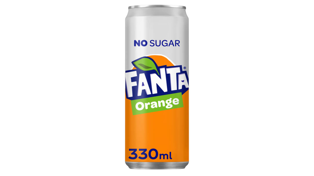 Frisdrank Fanta orange zero blik 330ml