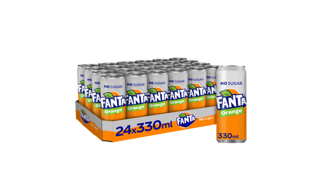 Frisdrank Fanta orange zero blik 330ml