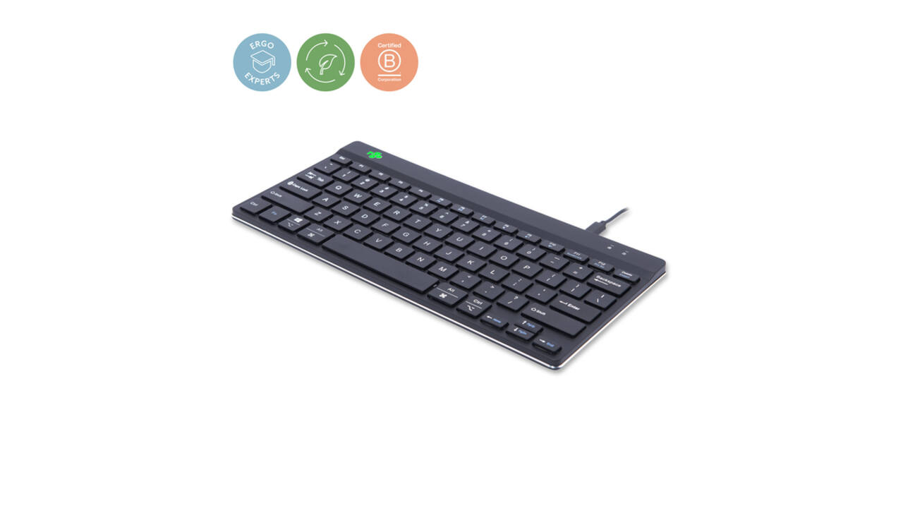 Toetsenbord R-Go Ergonomisch Compact Break QWERTY zwart
