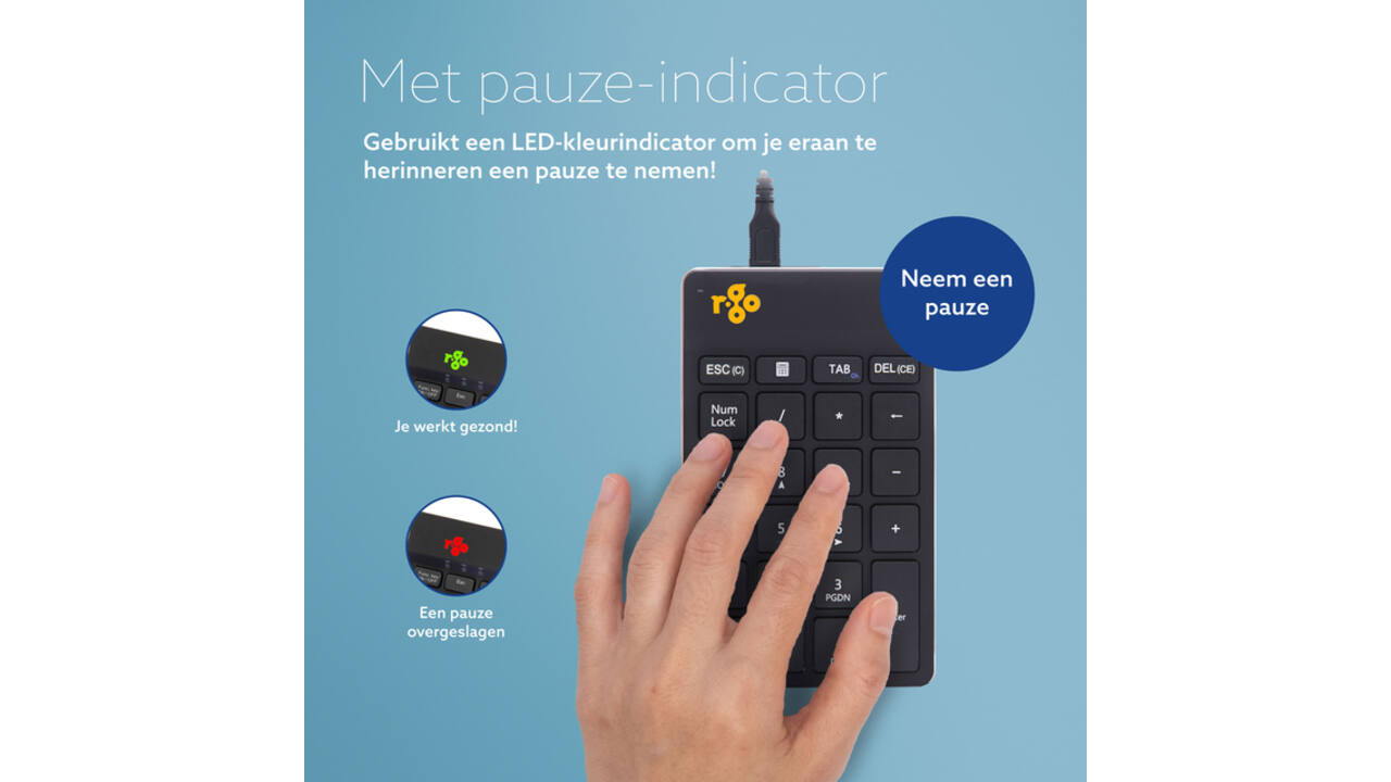 Toetsenbord R-Go Ergonomisch Numpad Break Draad