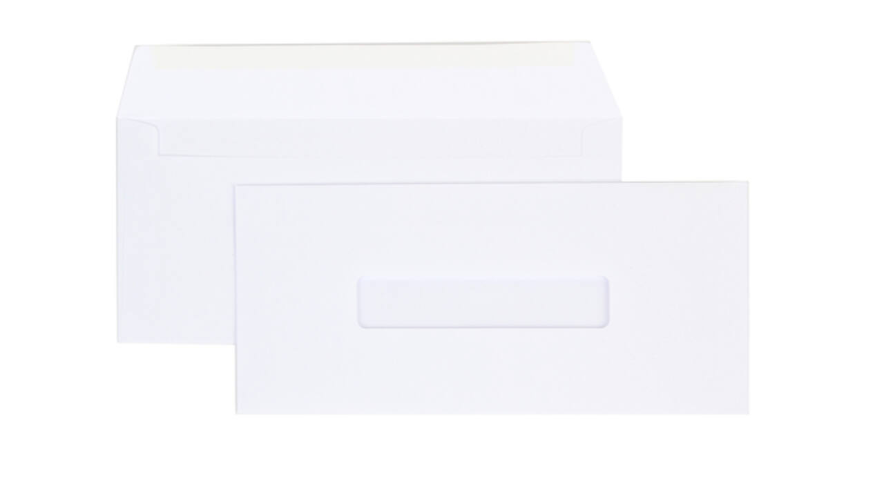 Envelop office 109x224-ea6 gom vm 80gr venster 2,5x11mm midden