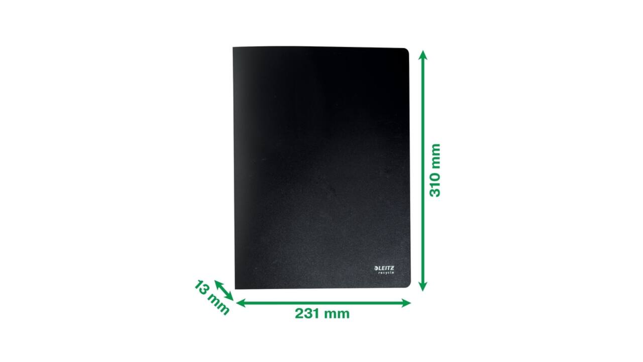 Showmap Leitz Recycle A4 40-tassen gerecycled PP zwart