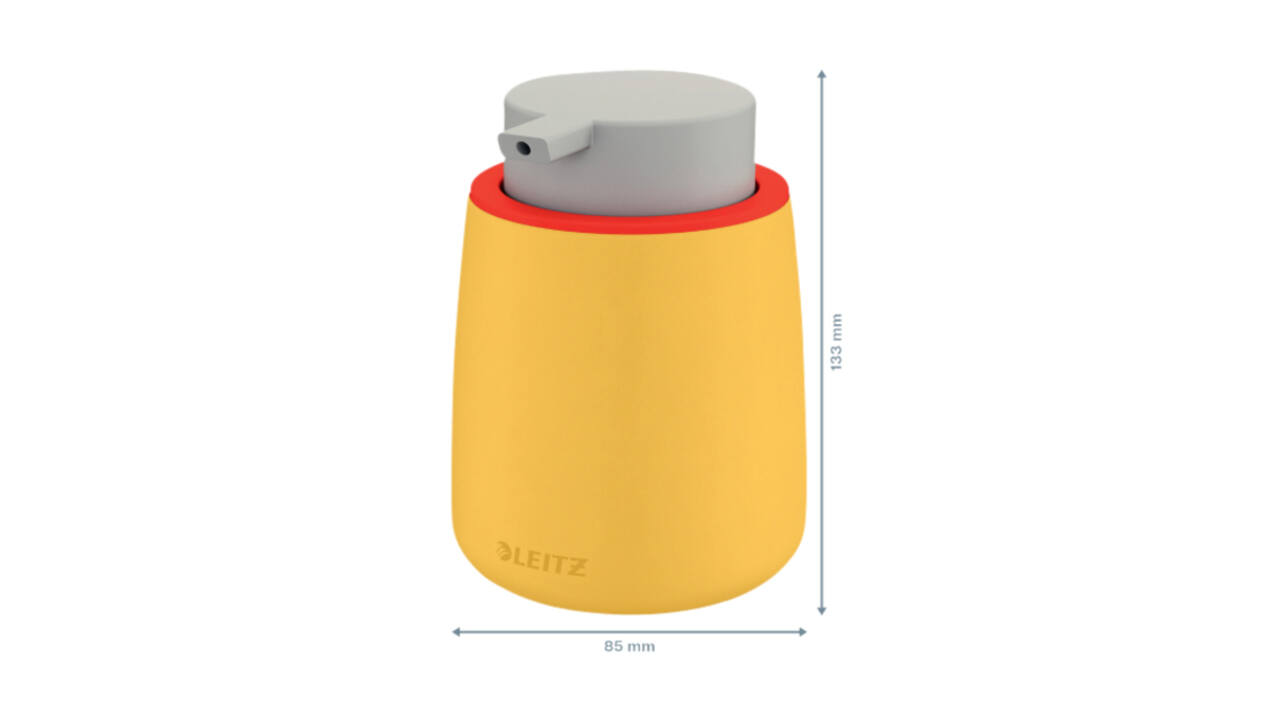 Handzeepdispenser Leitz Cosy voor handzeep 300ml geel