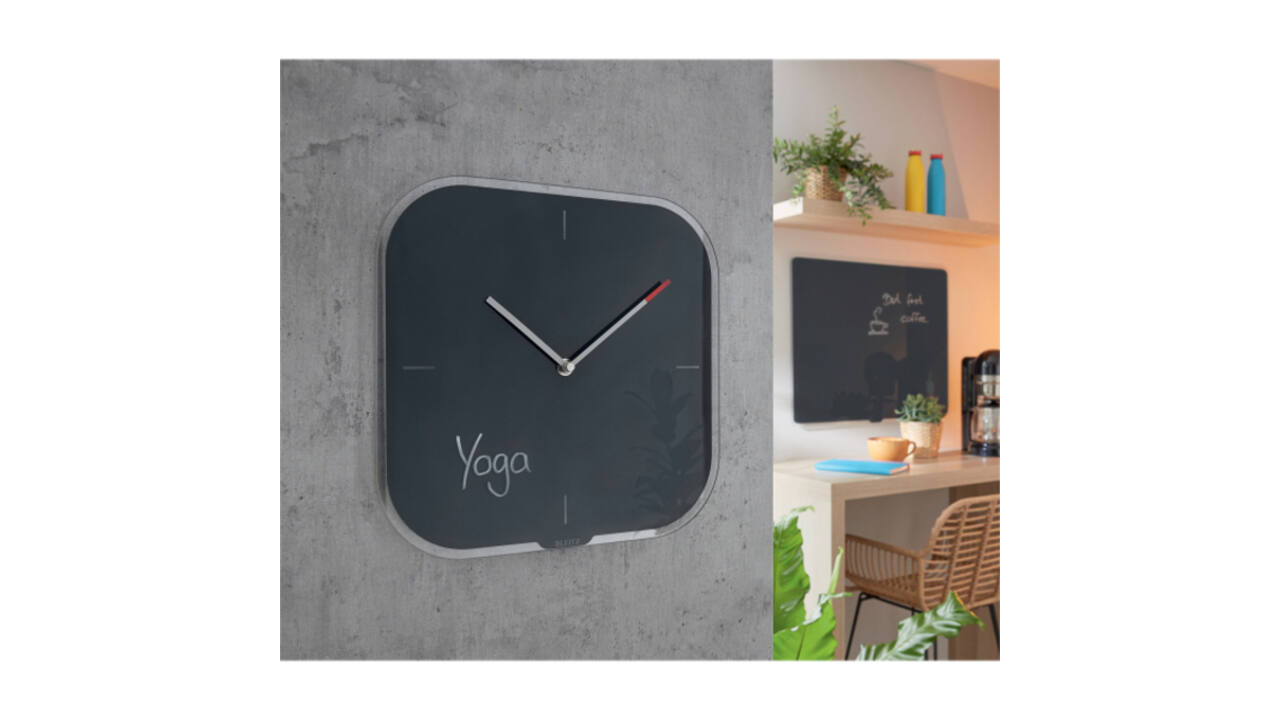 Wandklok Leitz Cosy grijs glas