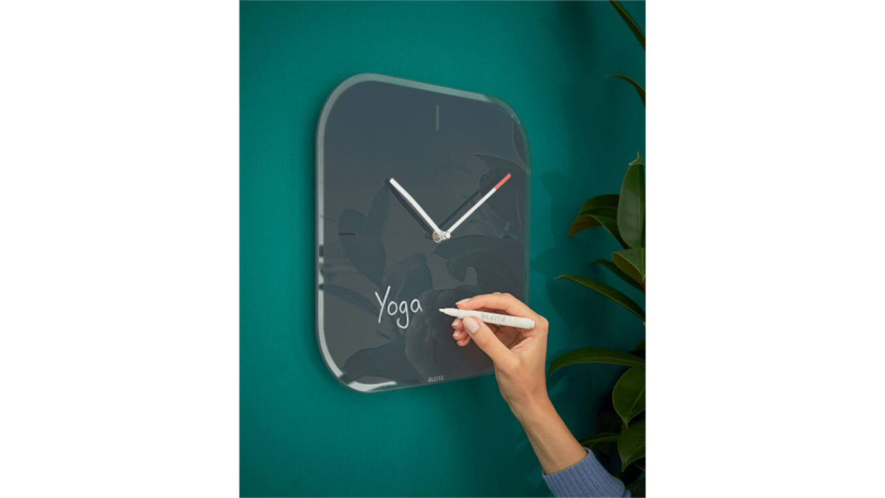 Wandklok Leitz Cosy grijs glas