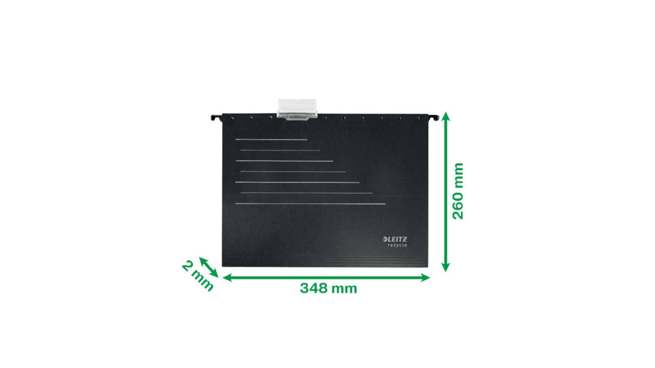 Hangmap Leitz Alpha Recycle A4 verticaal V-bodem zwart