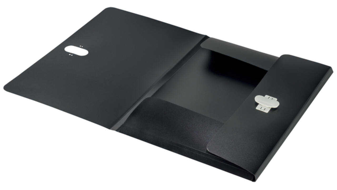 Dossiermap Leitz Recycle A4 3-kleps PP zwart