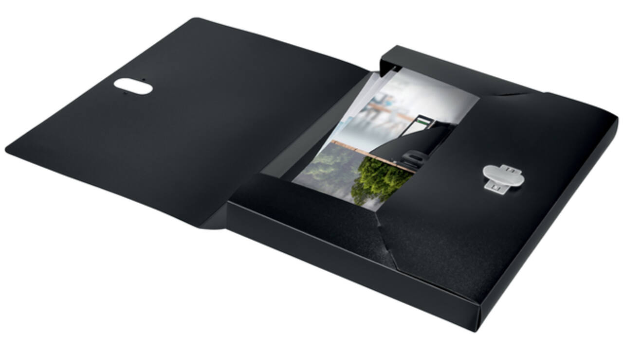 Documentenbox Leitz Recycle A4 PP zwart