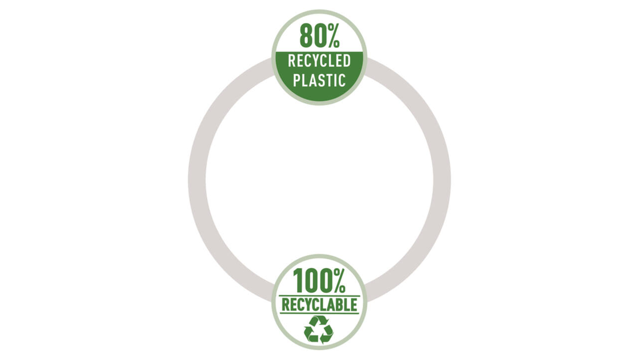 Documentenbox Leitz Recycle A4 PP zwart