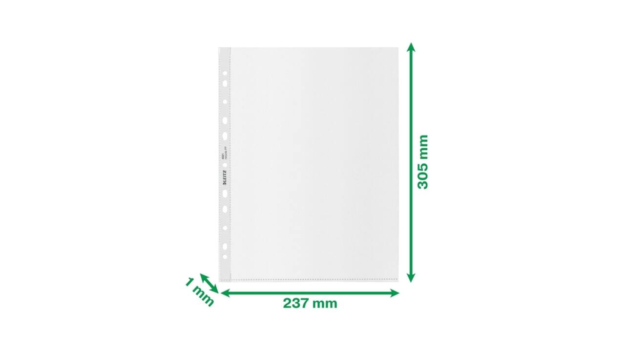 Showtas Leitz Recycle maxi 11-gaats PP A4 100micron transparant 25 stuks