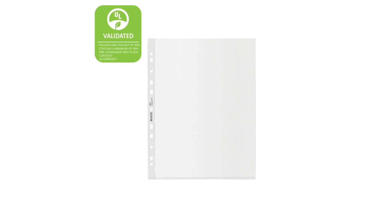 Showtas Leitz Recycle maxi 11-gaats PP A4 100micron transparant 25 stuks