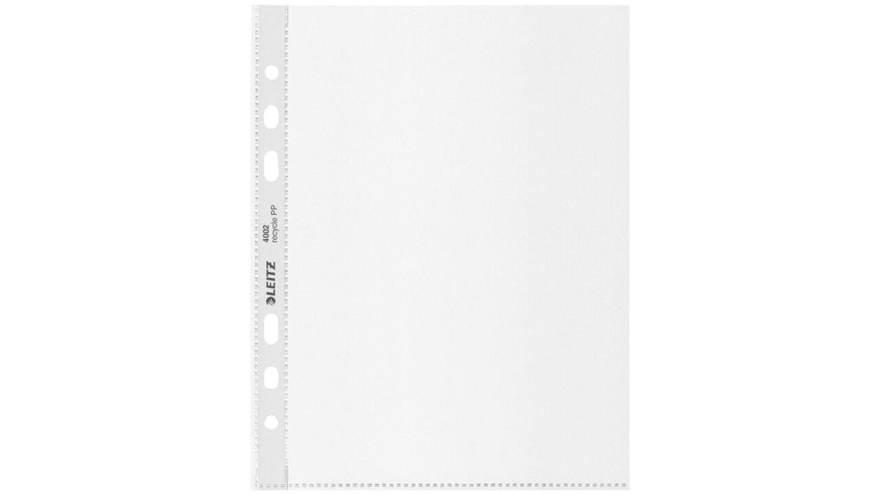 Showtas Leitz Recycle 100µ 6-gaats PP A5 transparant 25 stuks