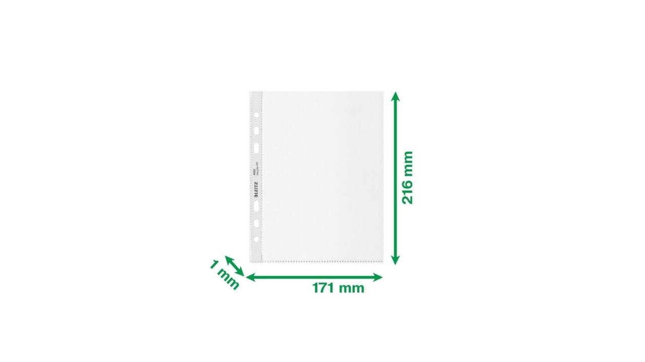 Showtas Leitz Recycle 100µ 6-gaats PP A5 transparant 25 stuks
