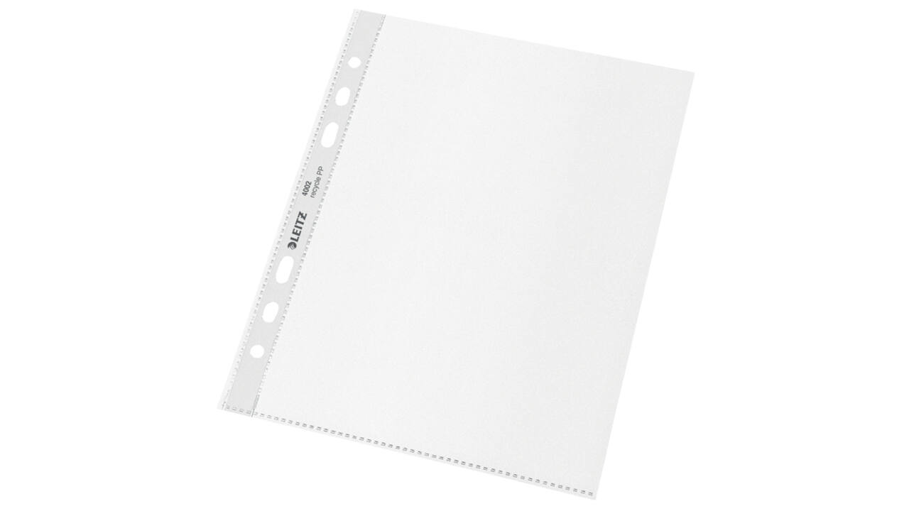 Showtas Leitz Recycle 100µ 6-gaats PP A5 transparant 25 stuks