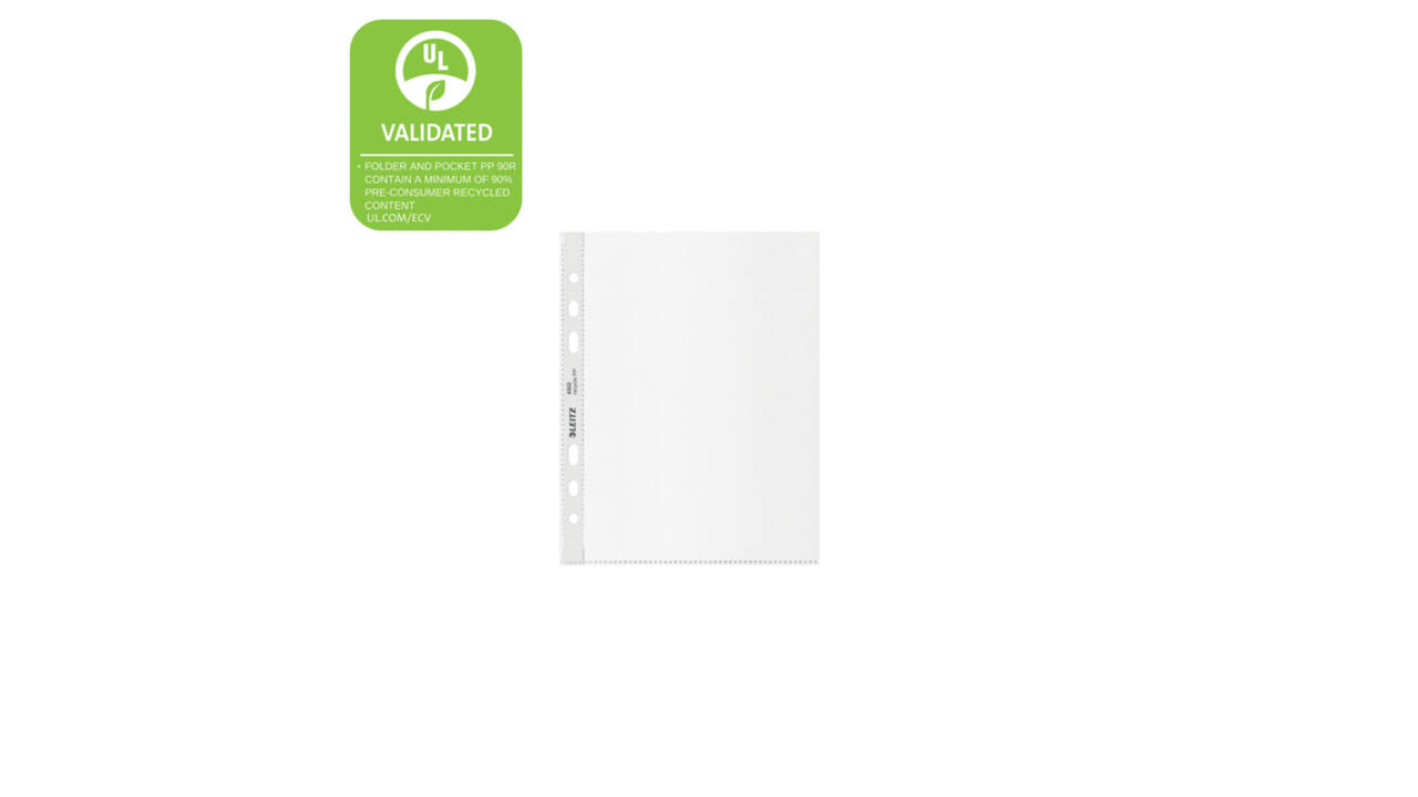 Showtas Leitz Recycle 100µ 6-gaats PP A5 transparant 25 stuks