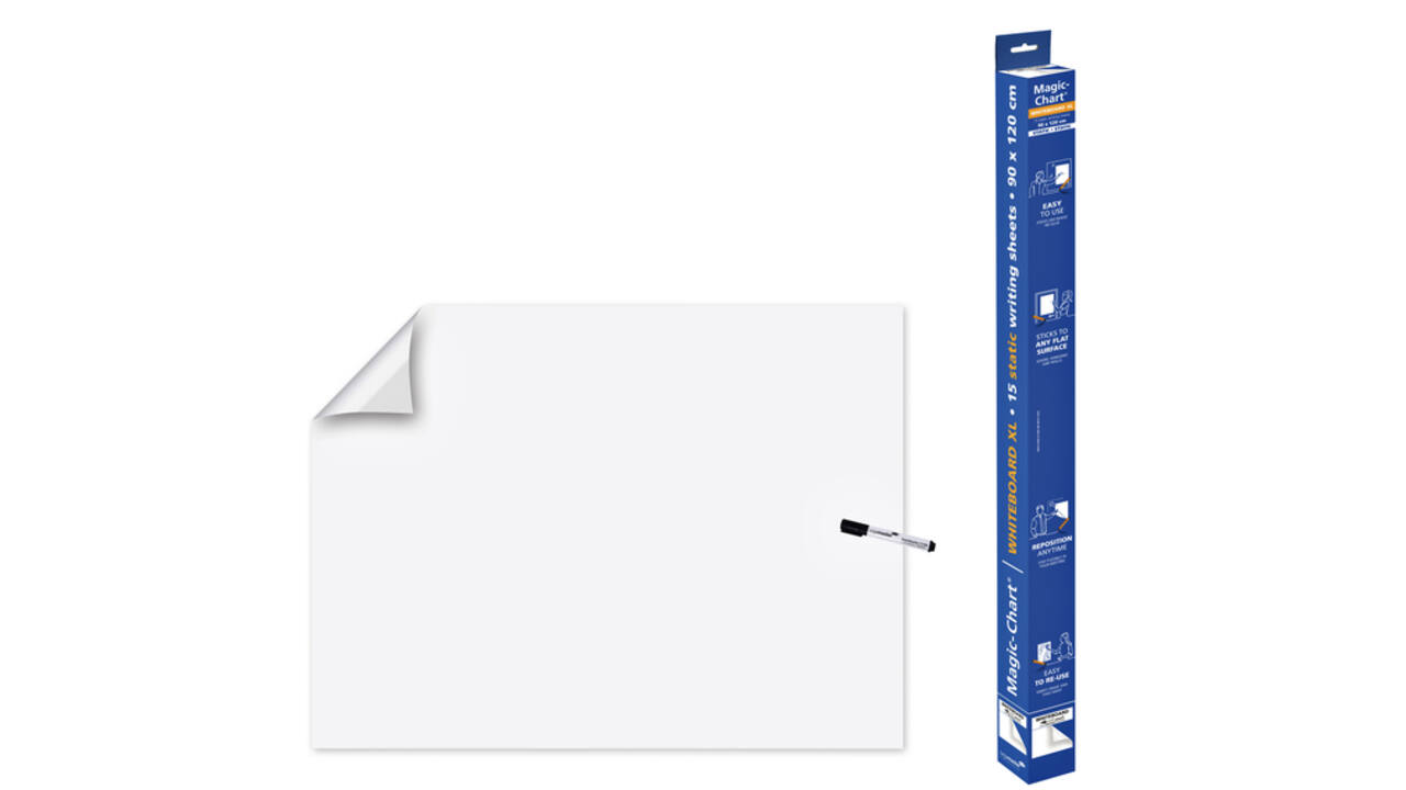Magic-Chart Legamaster whiteboard XL 90x120cm wit 15 vel