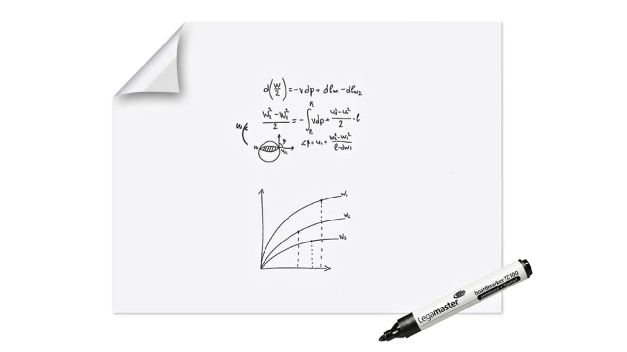 Magic-Chart Legamaster whiteboard XL 90x120cm wit 15 vel