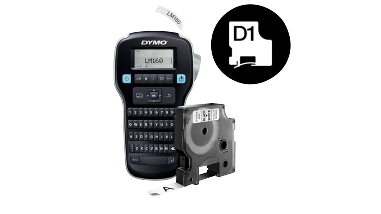Labelprinter Dymo LabelManager 160 draagbaar azerty 12mm zwart valuepack