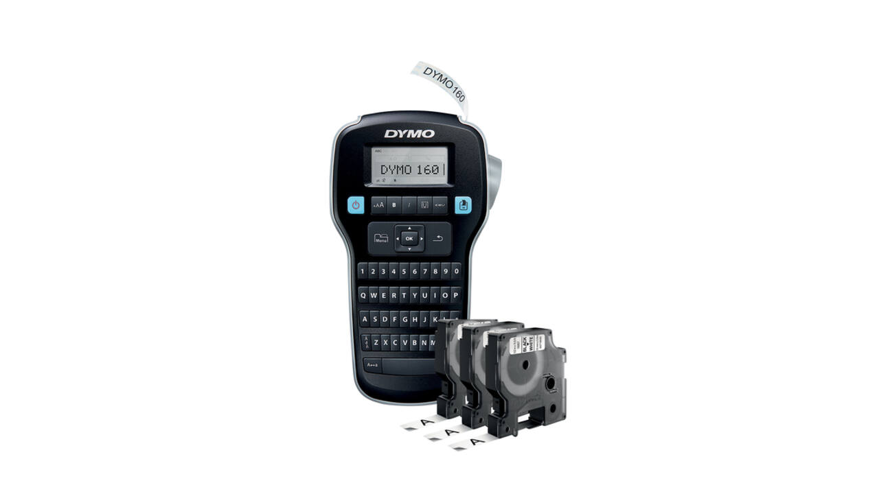 Labelprinter Dymo LabelManager 160 draagbaar qwerty 12mm zwart valuepack