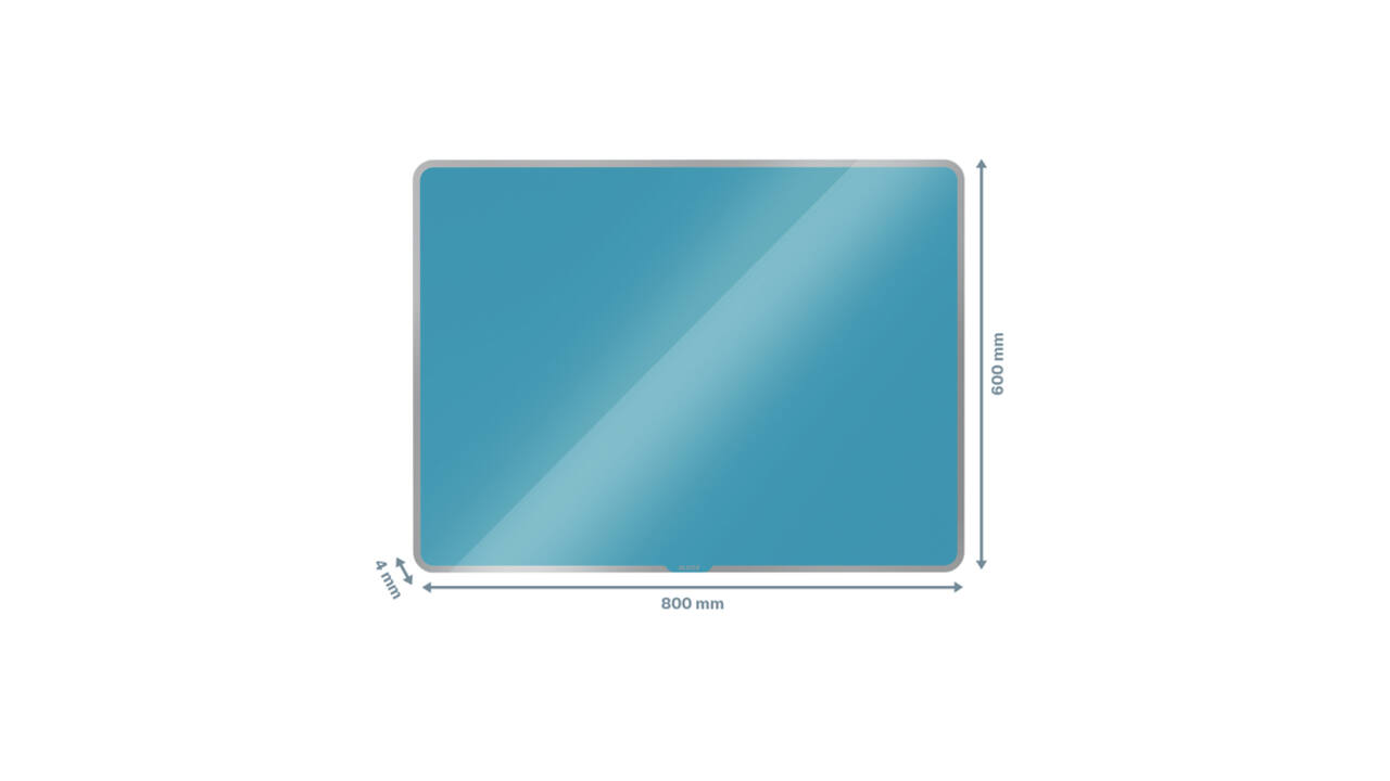 Glasbord Leitz Cosy magnetisch 800x600mm blauw