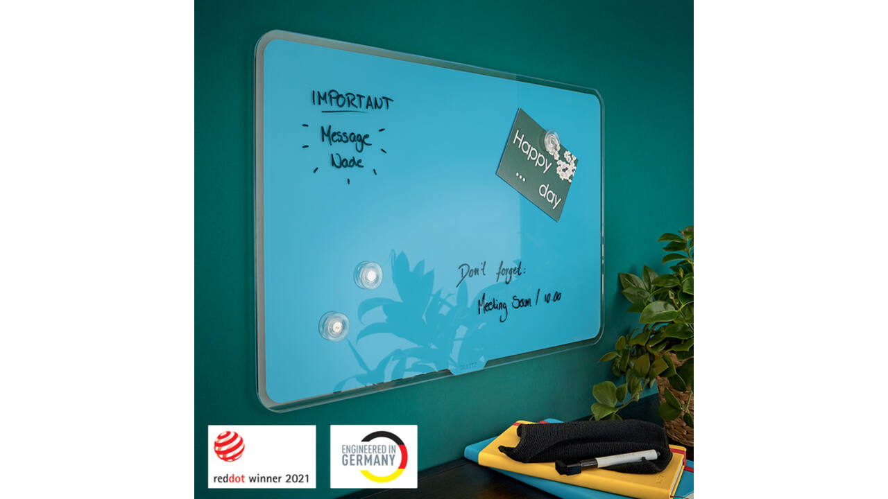 Glasbord Leitz Cosy magnetisch 800x600mm blauw