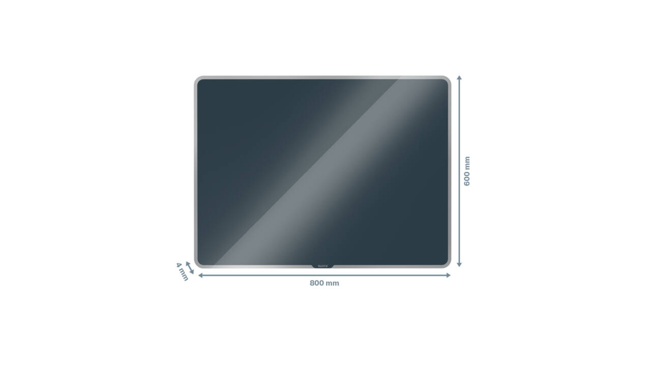 Glasbord Leitz Cosy magnetisch 800x600mm grijs