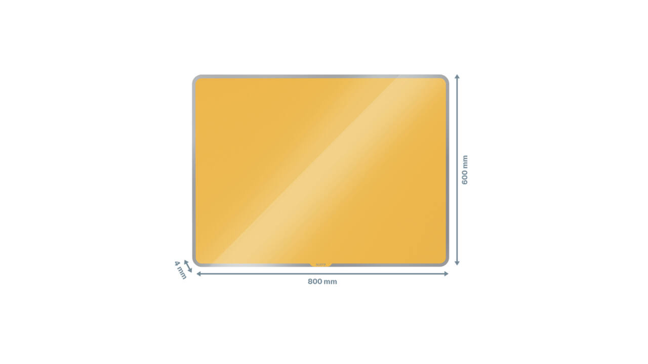 Glasbord Leitz Cosy magnetisch 800x600mm geel