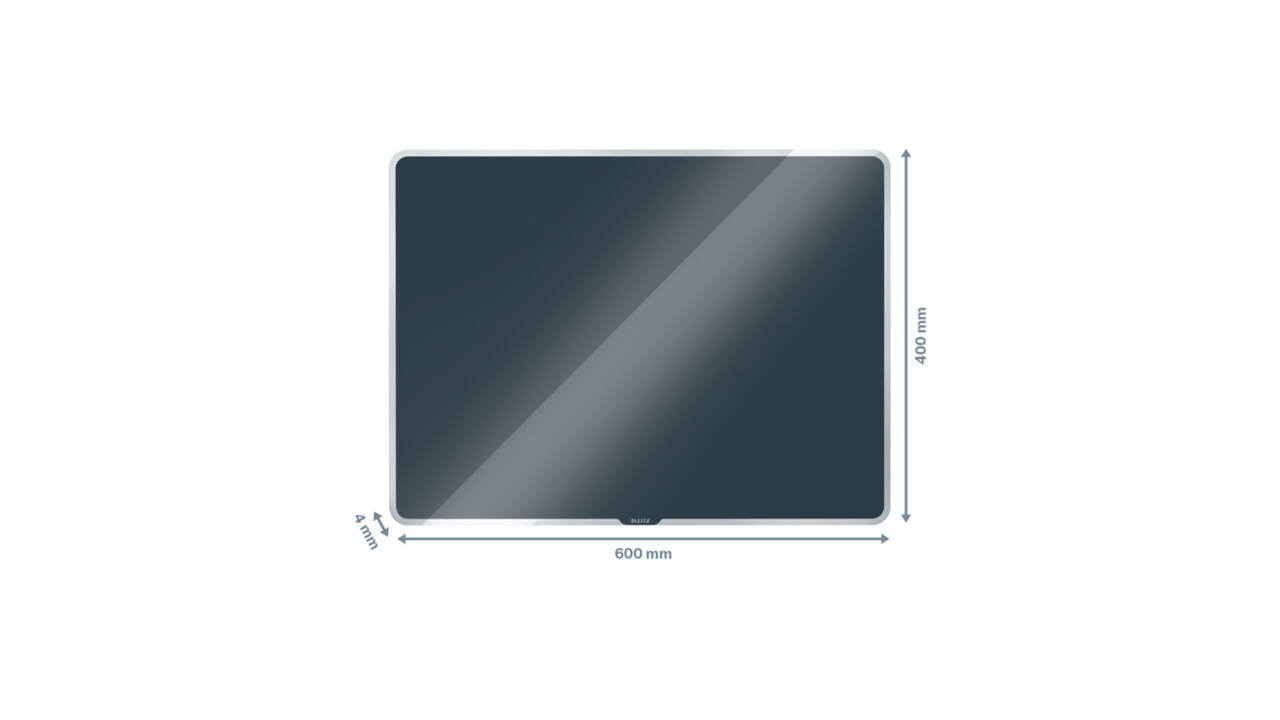 Glasbord Leitz Cosy magnetisch 600x400mm grijs