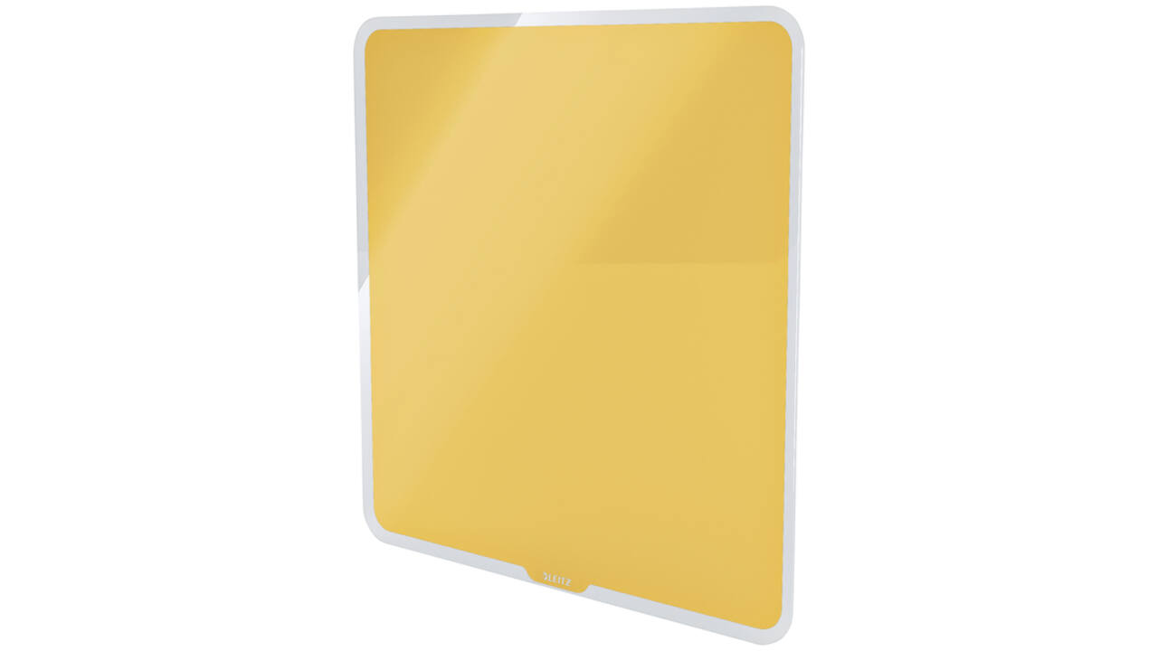 Glasbord Leitz Cosy magnetisch 450x450mm geel