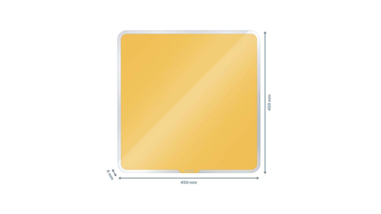 Glasbord Leitz Cosy magnetisch 450x450mm geel