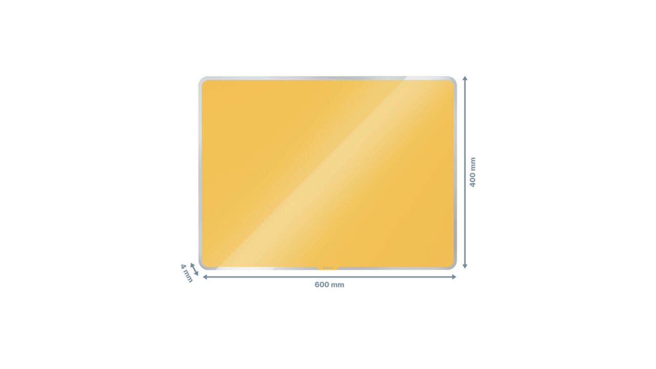 Glasbord Leitz Cosy magnetisch 600x400mm geel
