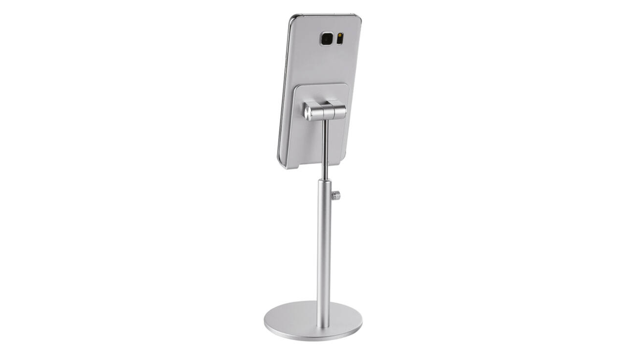 Telefoonstandaard Neomounts DS10200SL1 in hoogte verstelbaar zilver