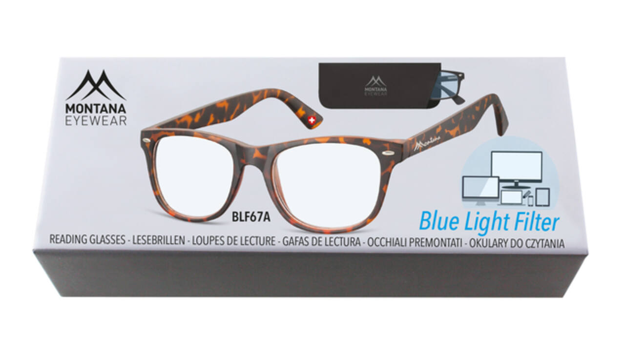 Leesbril Montana +1.00 dpt blue light filter turtle