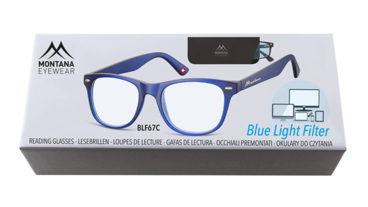 Leesbril Montana +2.00 dtp blue light filter blauw